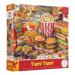 Ceaco bundle of two Puzzles- Yum, Yum and brunch in Paris Scene